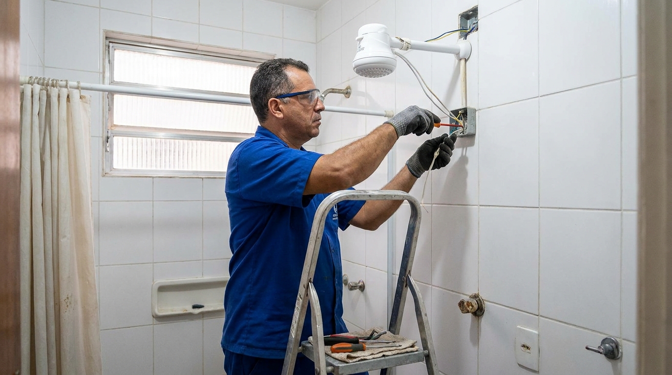 Instalacao de chuveiro eletrico em Guarulhos‑SP
